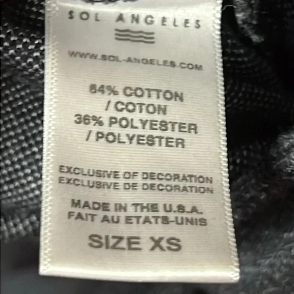 Womens preworn sol angeles gray anthropologie‎ XS jumper casual party summer Y2K - Picture 5 of 10